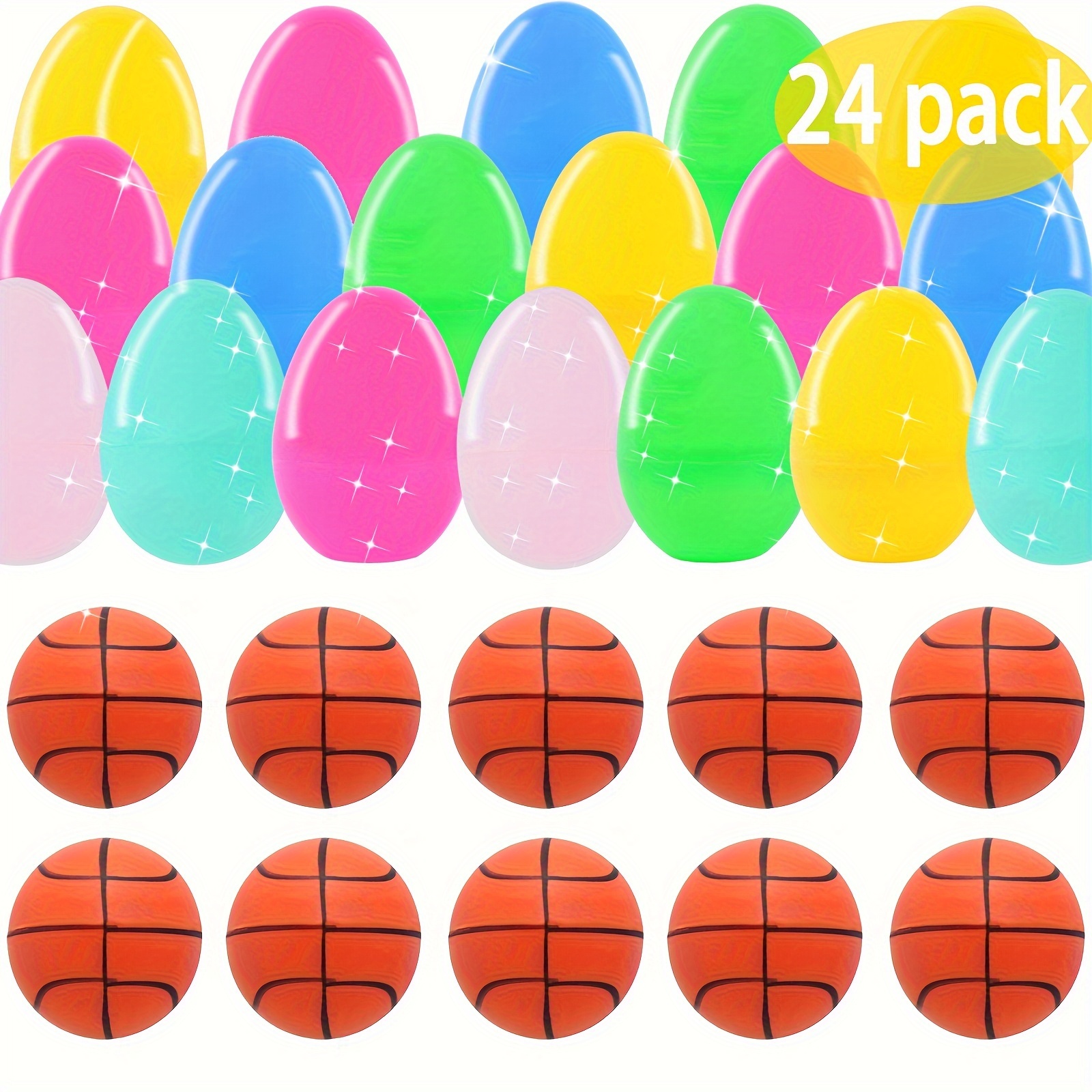 Paquete de 12 huevos de Pascua gigantes de 8 pulgadas, huevos de Pascua de  plástico gigantes coloridos, huevos sorpresa grandes para niños y adultos