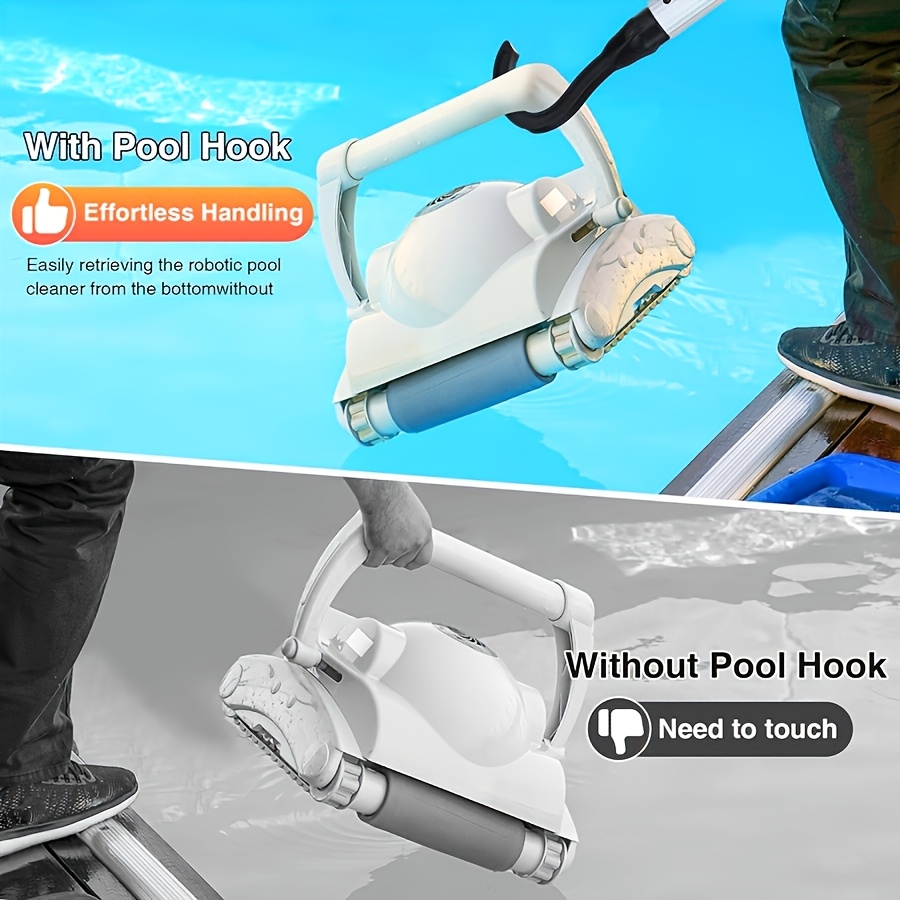 no assembly pool pole hook robot vacuums durable plastic