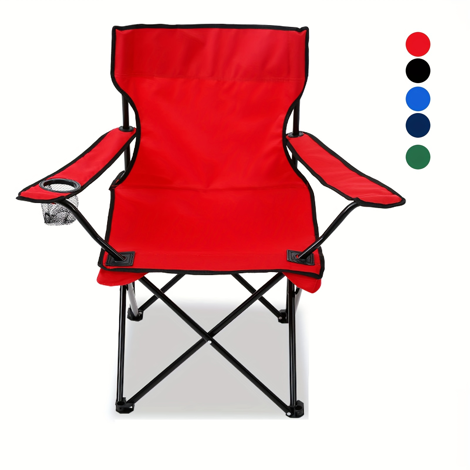 Silla plegable de campamento para adultos, sillas plegables portátiles para  exteriores, sillas de camping resistentes con reposabrazos cómodo