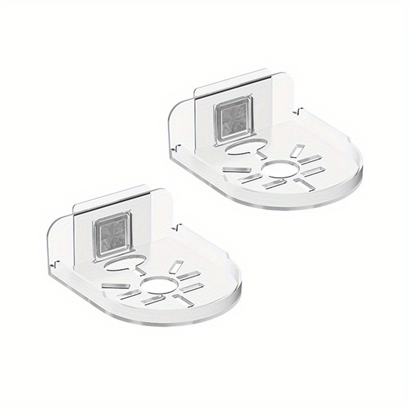 TEMU 2 stuks Acryl Wandmontagebeugel voor Beveiligingscamera, Lijmrekken voor Baby Monitors Luidsprekers, Geen Boren Montagebak Binnen, , Duurzaam