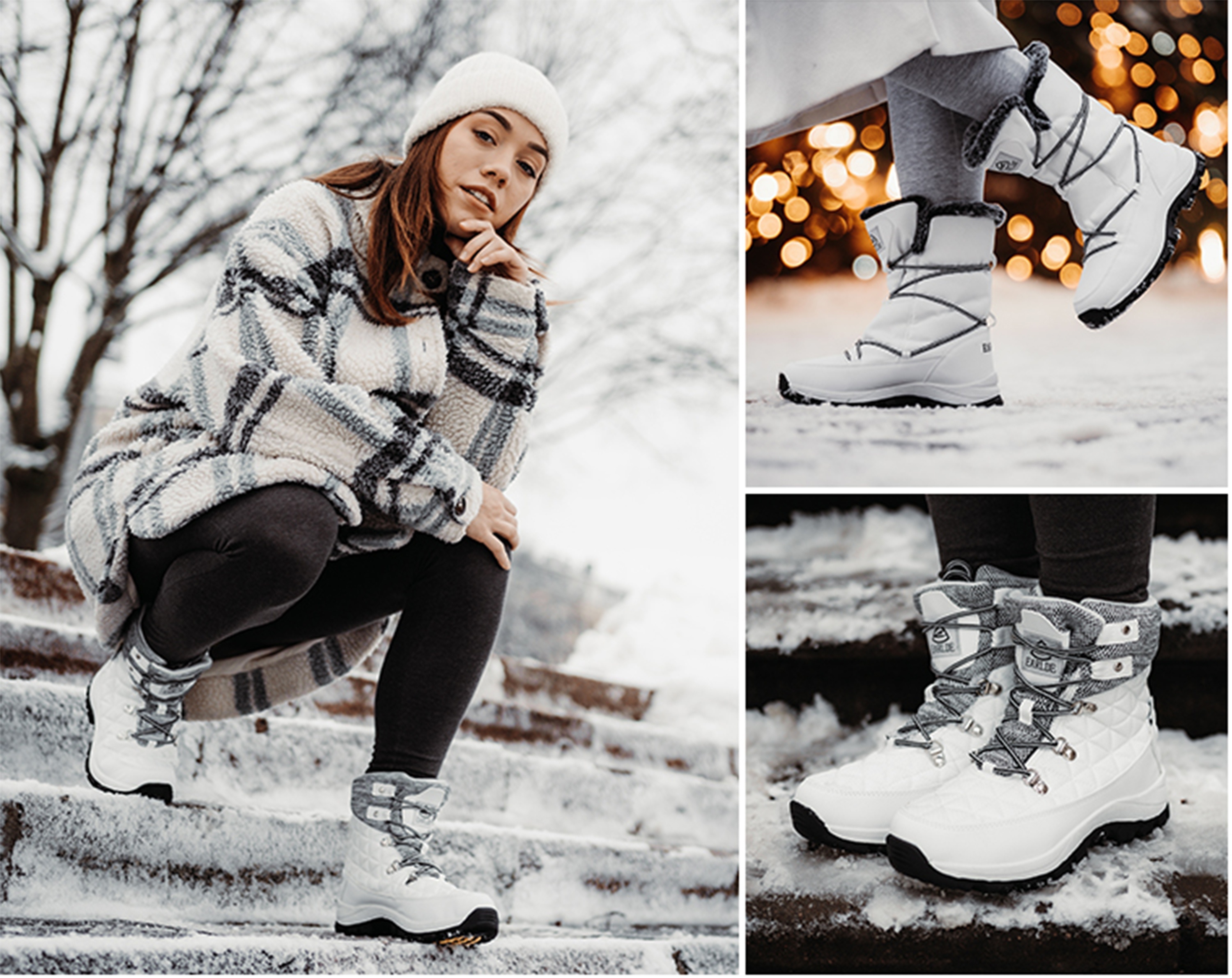   womens snow boot with waterproof lace up   calf outdoor winter deep tread   details 7