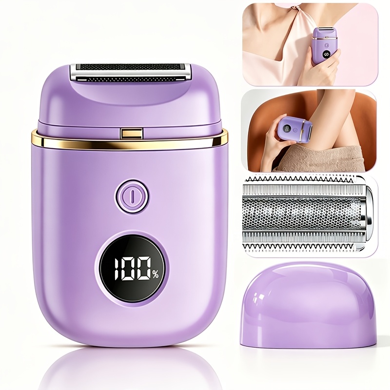 TEMU Rechargeable Digital Time Display, Triple-blade , Multifunctional Stainless Steel Blade