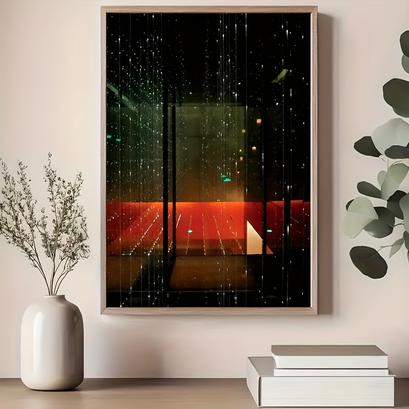 TEMU 2d Flat, 2d Flat, Creative Mirror Corridor Canvas Art Print Poster, Unframed Wall Decoration, Suitable For Home, Bedroom, Kitchen, Living Room,