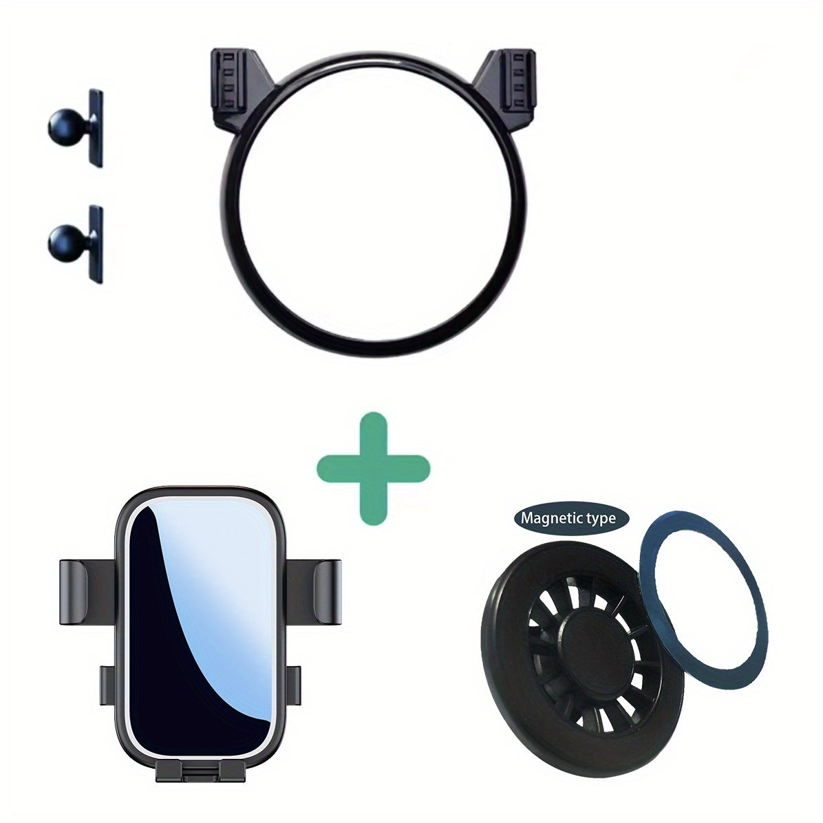 E-shop Handyhalterung Auto für MINI Cooper 2007-2011 2012 2013 R55 R56 R57 Bildschirm Fixierte Basis Kabelloses Ladegerät Ständer Handyhalterungen