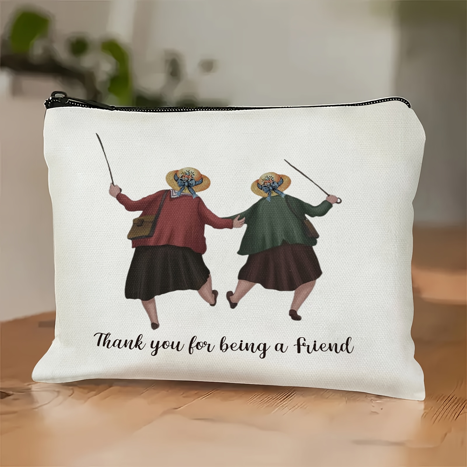 

Friendship Gifts For Women, Thank You For Being A Friend Cosmetic Bag, Best Friend Birthday Gifts Makeup Bag, Christmas Graduation Gift For Friend Bff, Travel Makeup Pouch