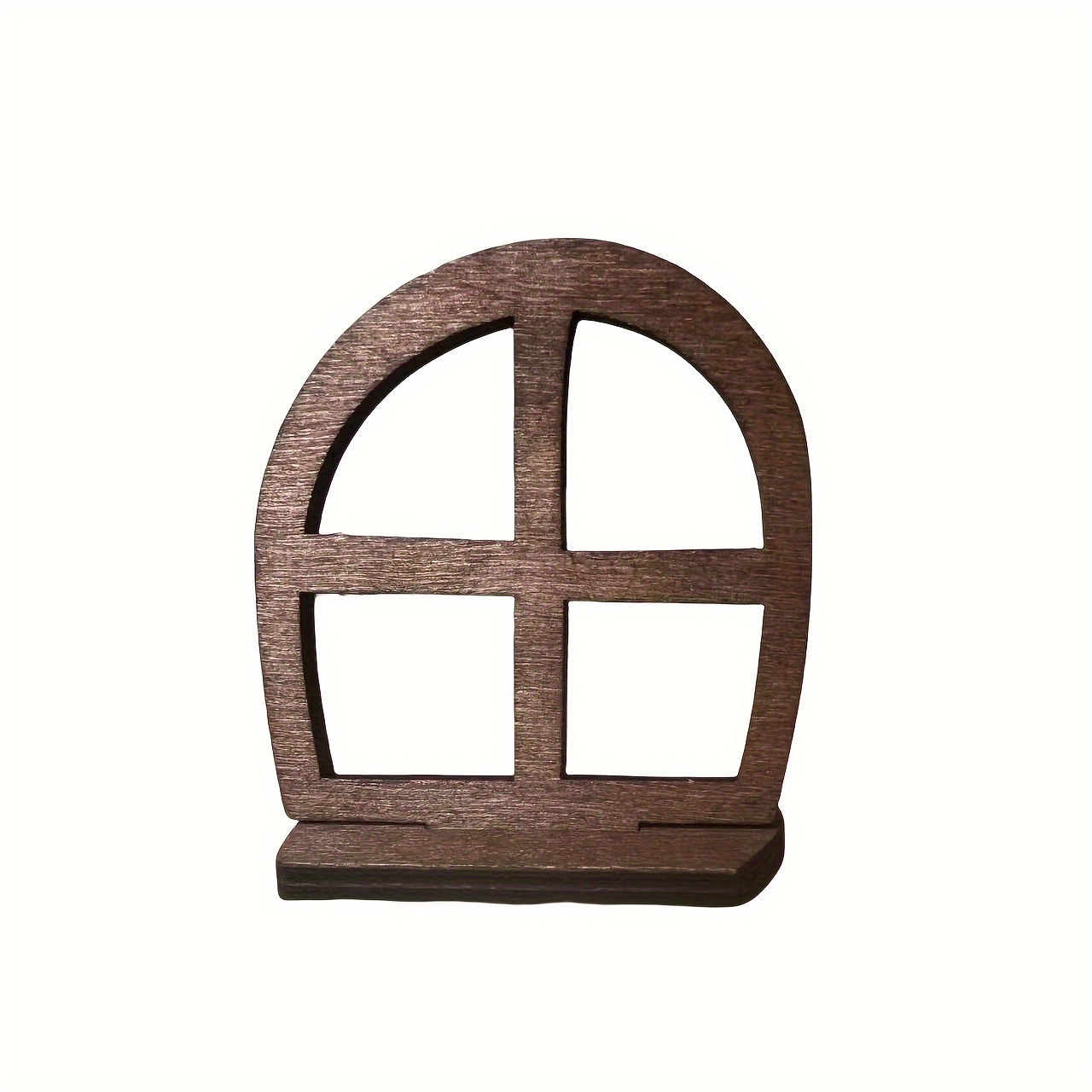 Image of Wooden Fairy Window Figurines - 1 Piece, Miniature Decorative Elf Windows For Indoor & Outdoor Decor, Versatile Placement, No Electricity Required, Ideal For Home & Garden Micro Landscape Decoration