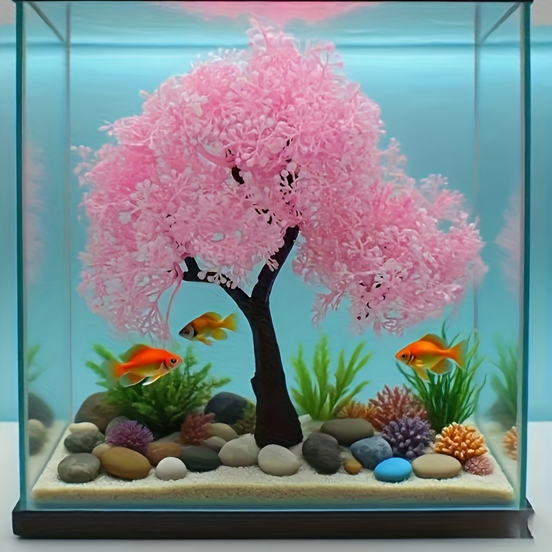 Künstliche Aquariumpflanzen – Rosa Kirschblütenbaum Als Deko Für Aquarium & Zuhause