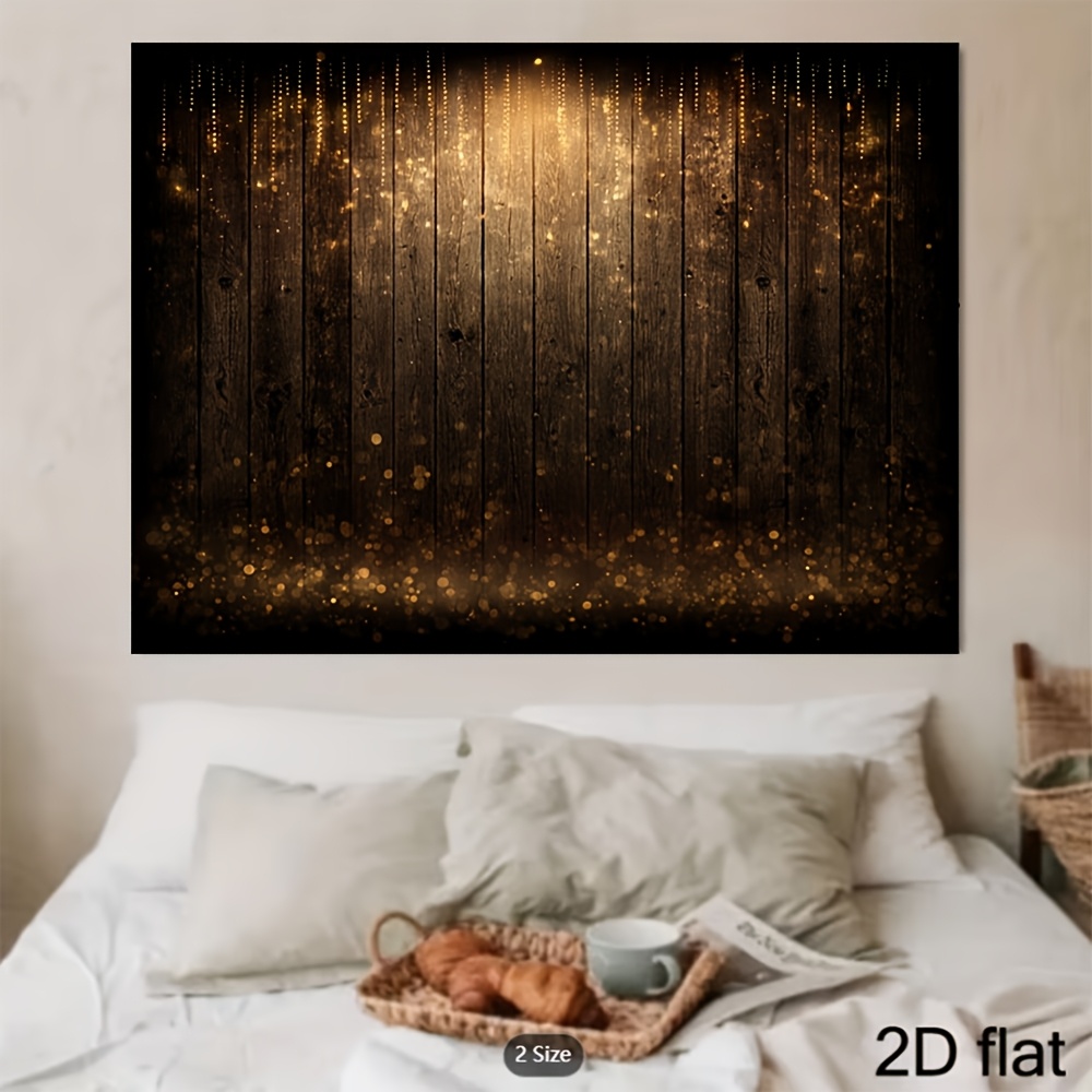 Vintage Wood Glitter Bokeh Backdrop for Photography