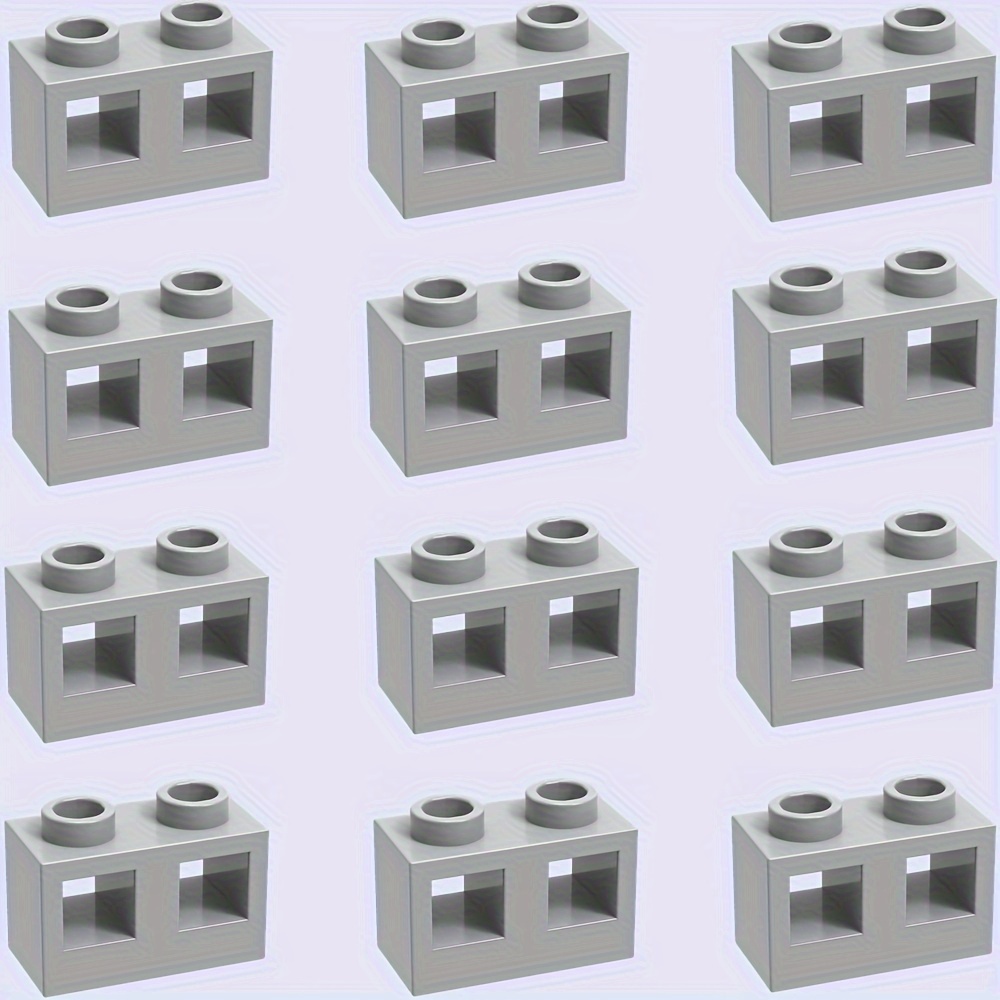 12pcs Building Blocks Set 1x2 High Wall Bricks with Dual Studs