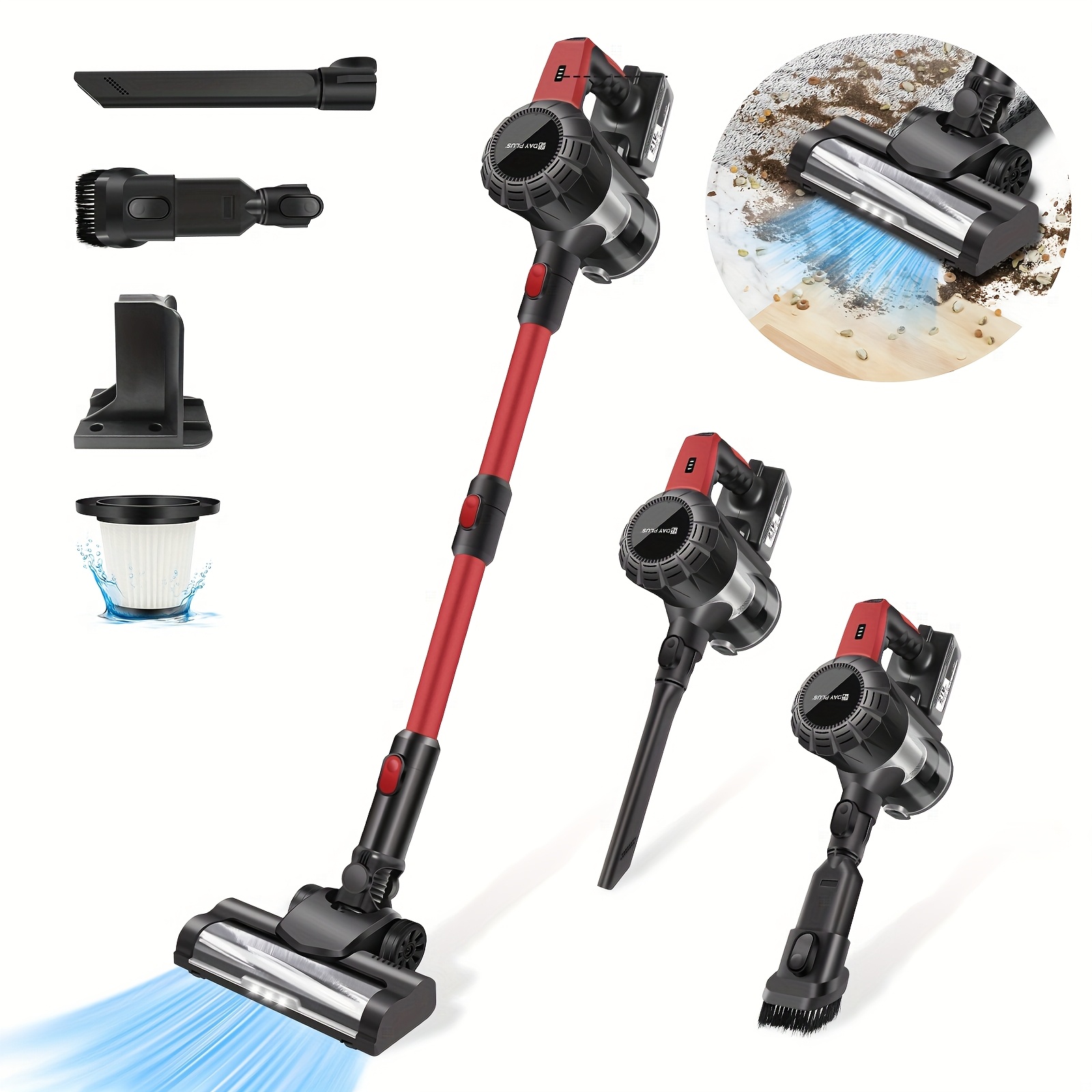 cordless vacuum cleaner   cleaner battery led display self standing vacuum light weight handheld vacuum cleaners for   hair carpets hard floors cleaning