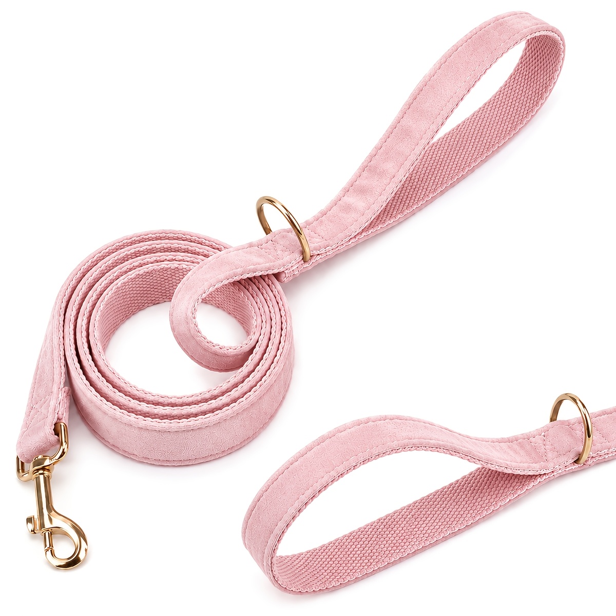 Solid-Color Velvet Dog Leash for Comfortable Outdoor Walks