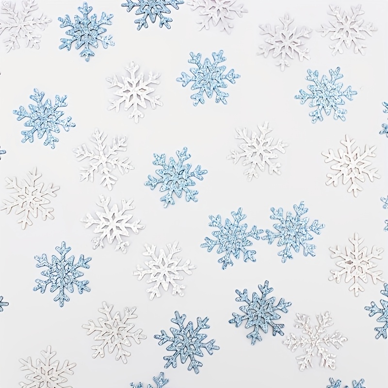 TEMU 61pcs Pack Of Snowflake Confetti Decorations, Suitable For Christmas Parties, Halloween Parties, And Winter Snowflake Themed Party Decorations