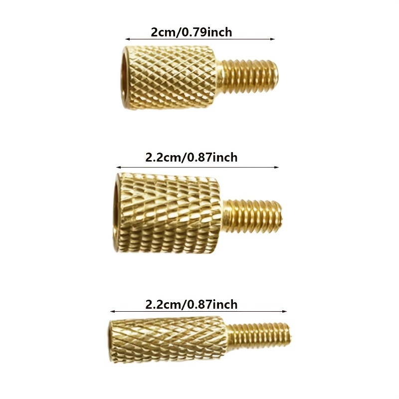 6pcs Solid Brass Gun Cleaning Rod Adapter Set