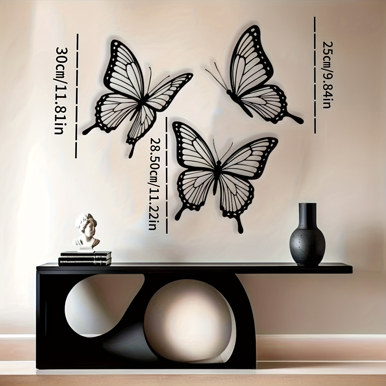 TEMU 3pcs Metal Wall Art, Rustic Iron 3d Decor For Bedroom, Living Room, Weddings, Christmas - Indoor Wall Hanging, Christmas Wall Decor|rustic