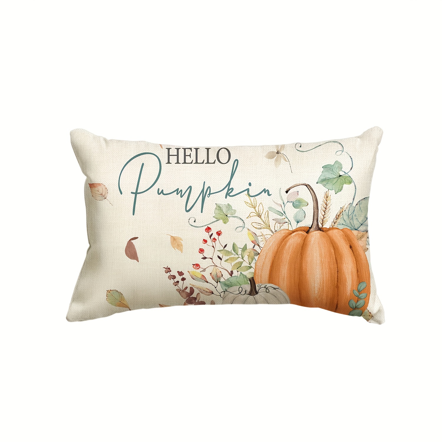 

Sm:)e Fall Throw Pillow Cover 12x20 Inch, Seasonal Mushroom Thanksgiving Harvest Decoration For Sofa Couch