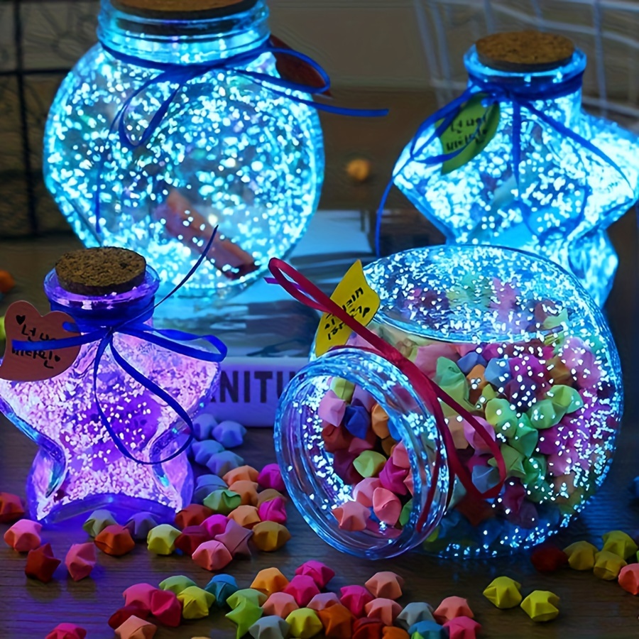 

10000pcs Glow In The Dark Pebbles, Polished Stone Fluorescent For Diy Wishing Bottle, Fish Decoration, Night Lighting Sand Powder, 10g