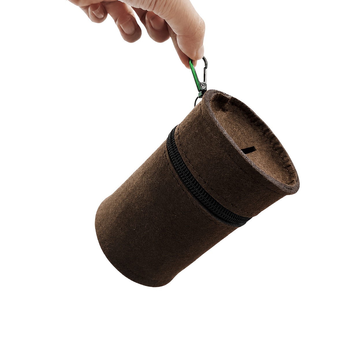 Image of 1pc Thickened Handmade Car Storage Penny Bank/coin Purse, With Stitching For A And Design. Fits Into Car Cup Holders, Suitable For Storing , As A Coin Organizer, Money Clip, Or Zipper Pouch