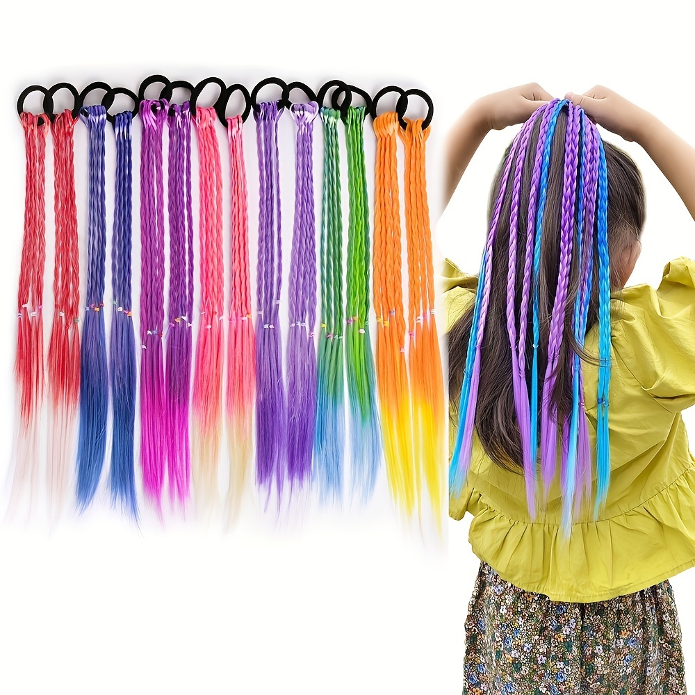 

14pcs Polyester Hair Extensions For - Glueless Straight Hairpieces For , Parties & Performances - -colored & Enthusiasts, Over 15 Years Old