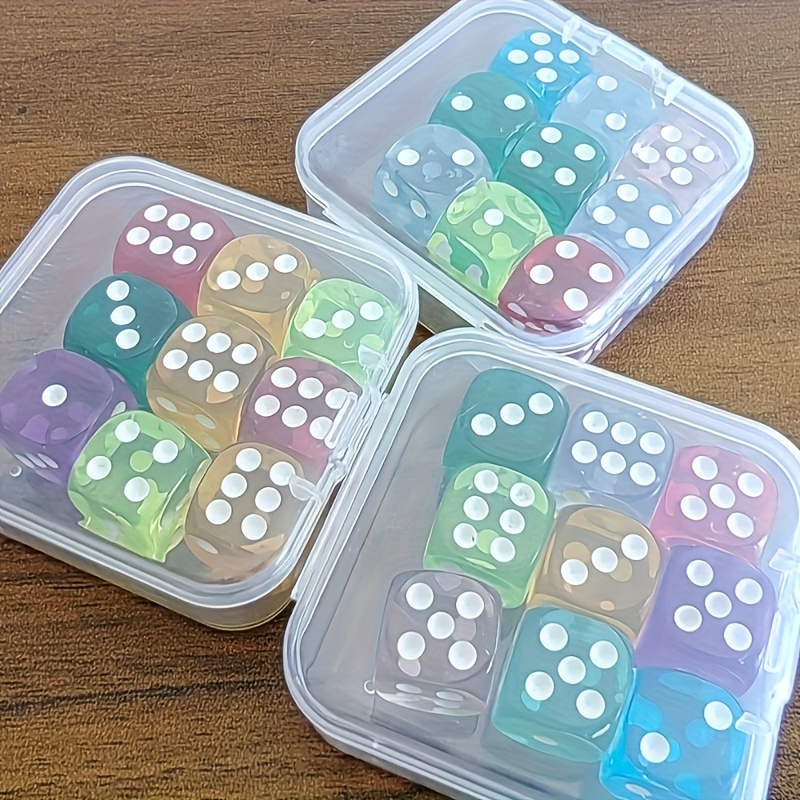 

9pcs 14mm Dice Set Storage Box - Assorted , For & Enthusiasts