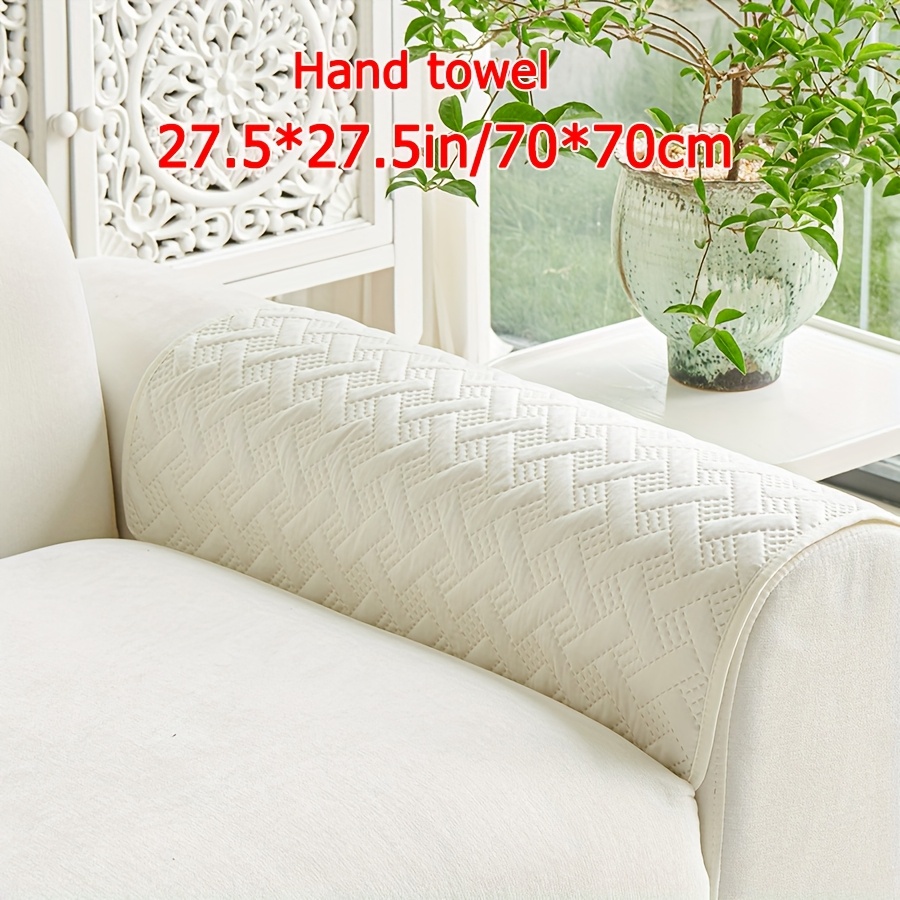 TEMU 1개 사계절용 단색 소파 커버, 반려동물 친화적 거실 & 침실 가구 보호커버 – 베개 및 암레스트 커버 포함 (별도 판매)