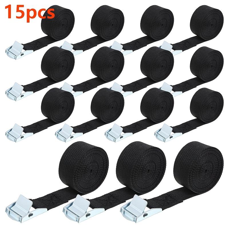 Temu – TEMU 15 Pack Cam Straps, 59.06inches Long 0.984 Inches Wide Lashing Straps With Buckles Adjustable Kayaks For Securing Luggage Cargo