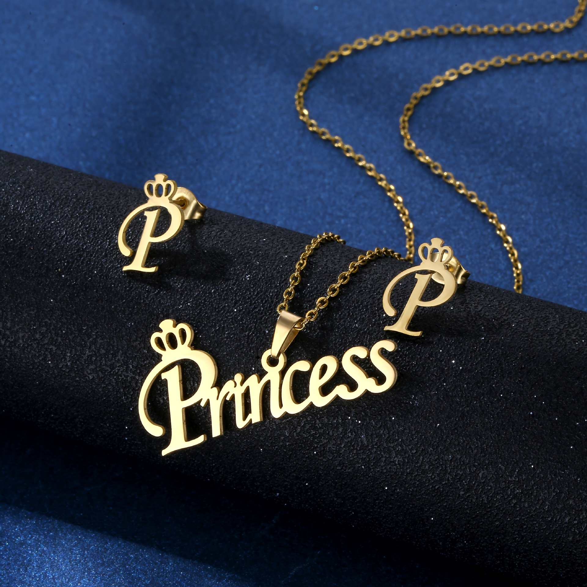 

European And - Jewelry Necklace Steel Ins Earring Set Necklace Accessories