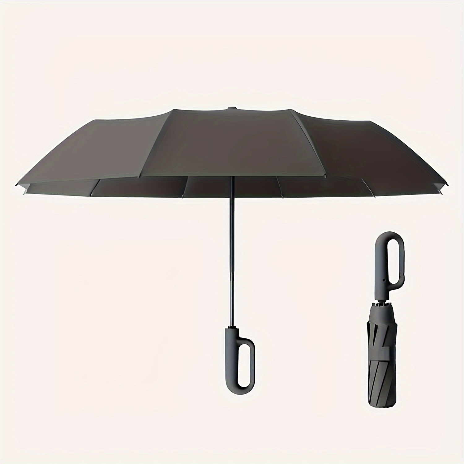 

Parapluie de imperméable poignée à de D, 10 baleines portables, équipement de pluie les déplacements quotidiens et sous ou le , les activités de air.