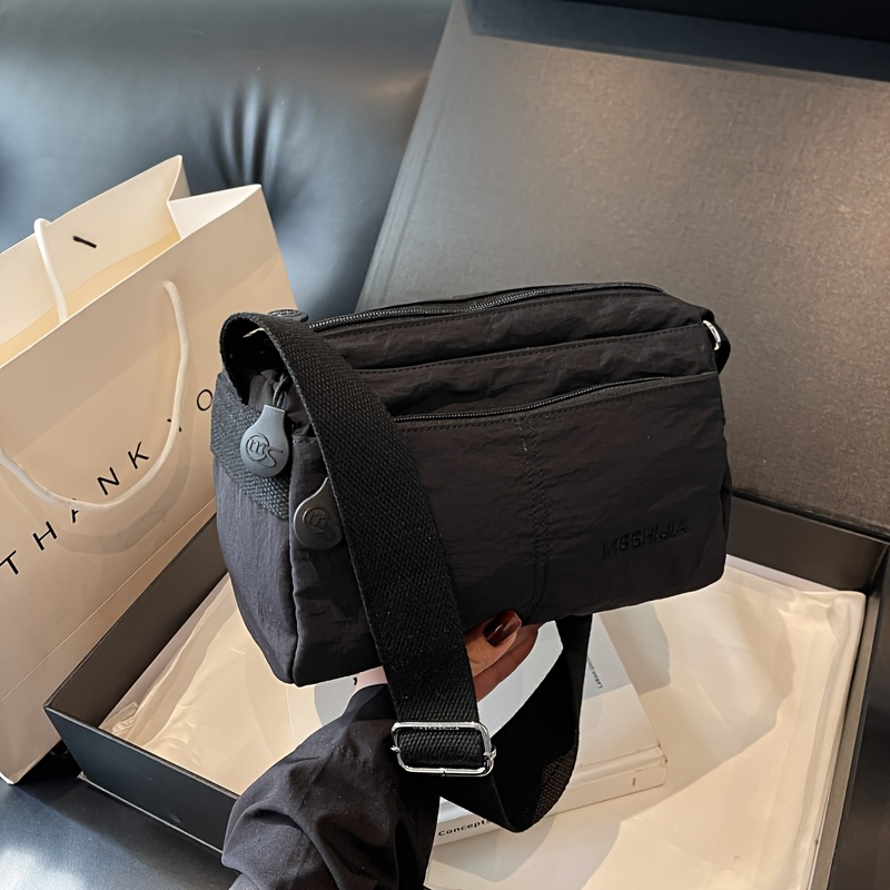 E-shop Damen Original Große Kapazität Leichte Nylon Umhängetasche - Kleine Schräge Schultertasche mit Reißverschluss, Handtasche geeignet für Reisen,