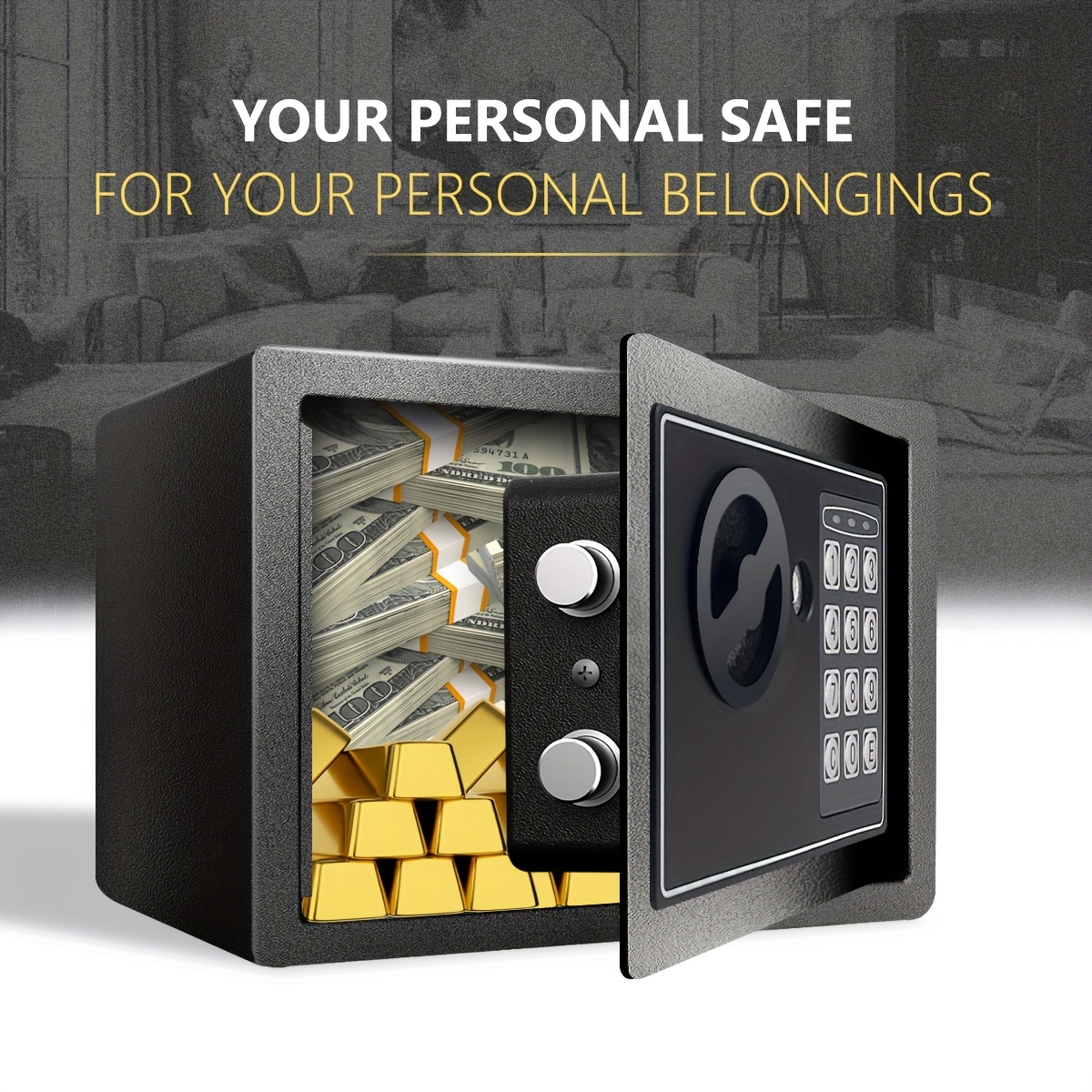 Safe Box Cubs Safes For Home Large 4.0 Cub With Electronic Keypad, Fireproof Bag ...
