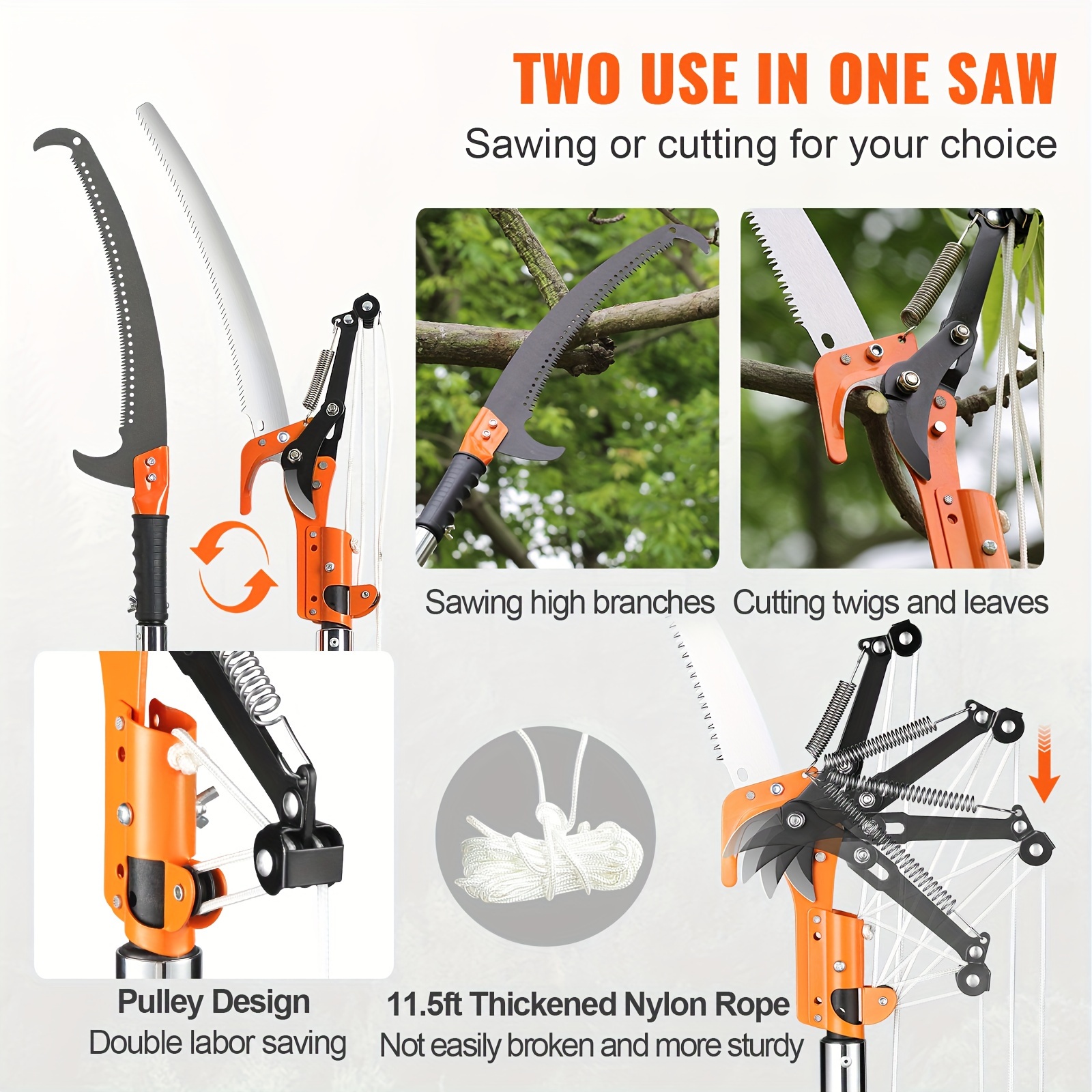 Manual Pruning Saw Telescopic Tree Pruner Sharp Steel - Temu