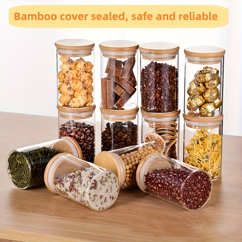 10oz round glass spice jar bulk set 280ml glass storage Temu