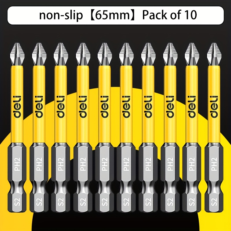 TEMU New Special High-impact Hand Electric Drill Head Made Of S2 Material With A Non-slip Cross Design