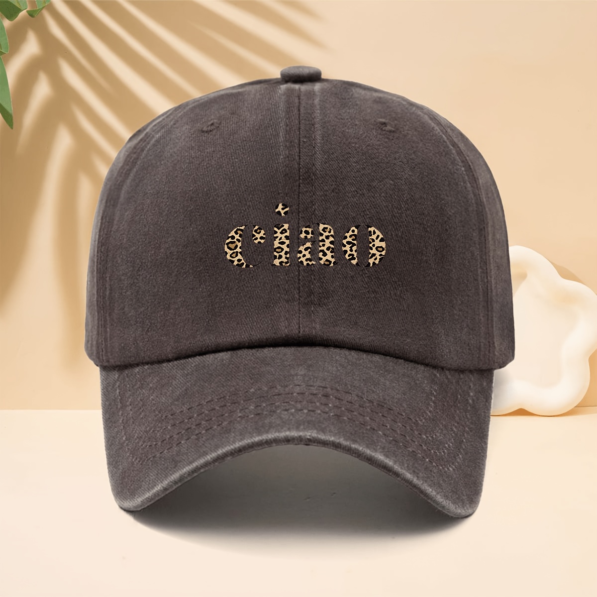 TEMU Casquette de baseball avec imprimé léopard et motif , chapeau à bord incurvé pour , fêtes, , shopping et , chapeau décontracté unisexe ajustable