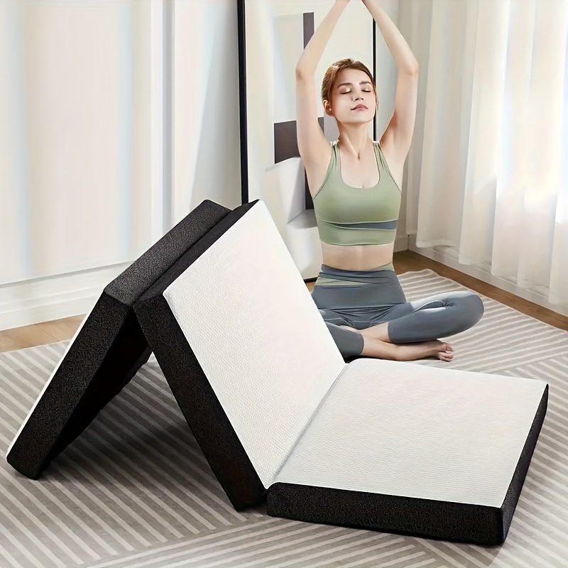 

Olixis Foldable Mattress, Memory Foam, Comfortable And Lightweight, Elastic Foam Base, Non-slip Bottom, Jacquard Fabric Cover Removable And Washable, Ideal For Yoga, Camping, Rv Use