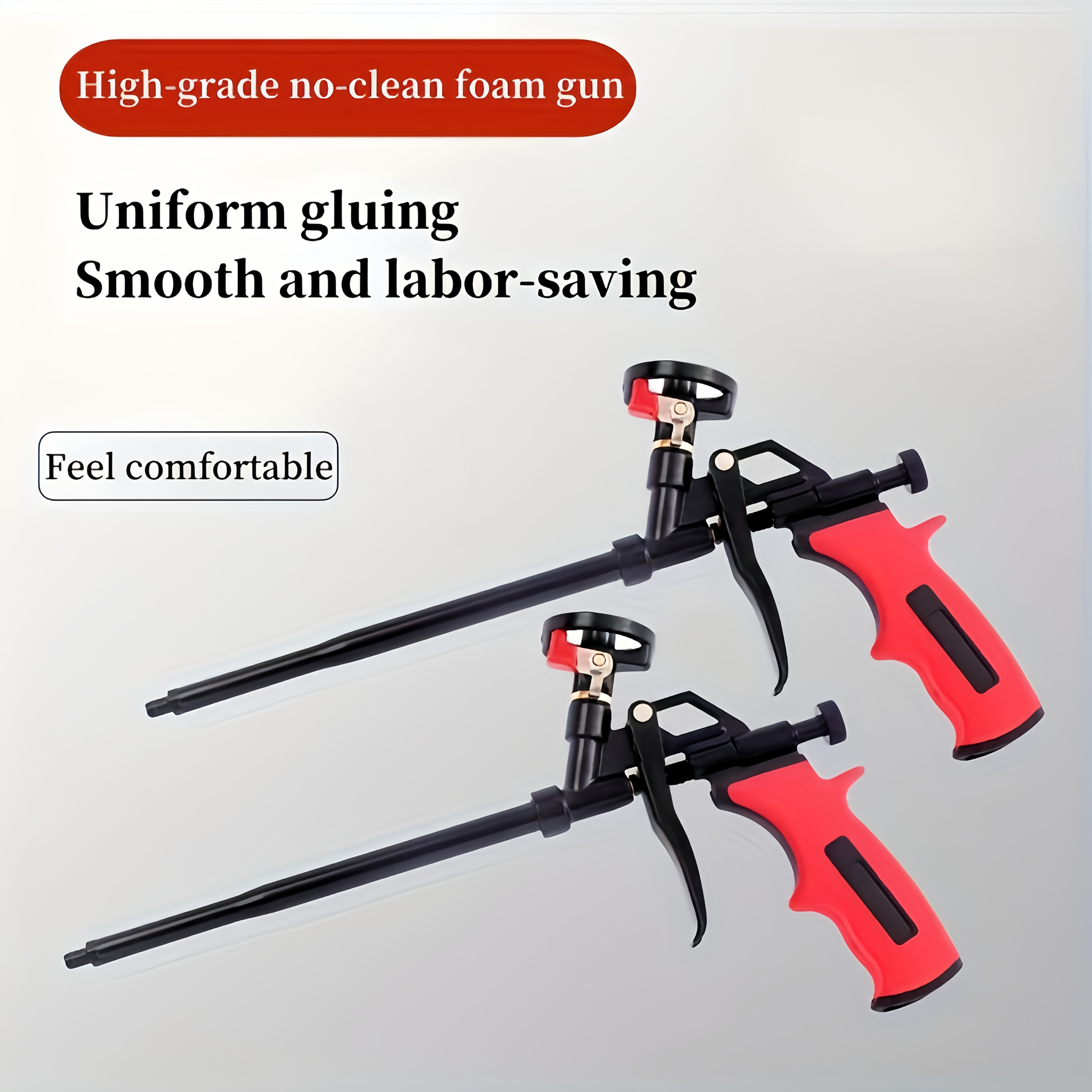 1 szt Pistolet profesjonalny do uszczelniania pianką - Pompa z całkowicie metalowym spustem, łatwy do czyszczenia, łatwy do pianki, aplikator uszczelniacza precyzyjnego do efektywnych ulepszeń w domu, specjalnie do drzwi i okien klimatyzacyjnych