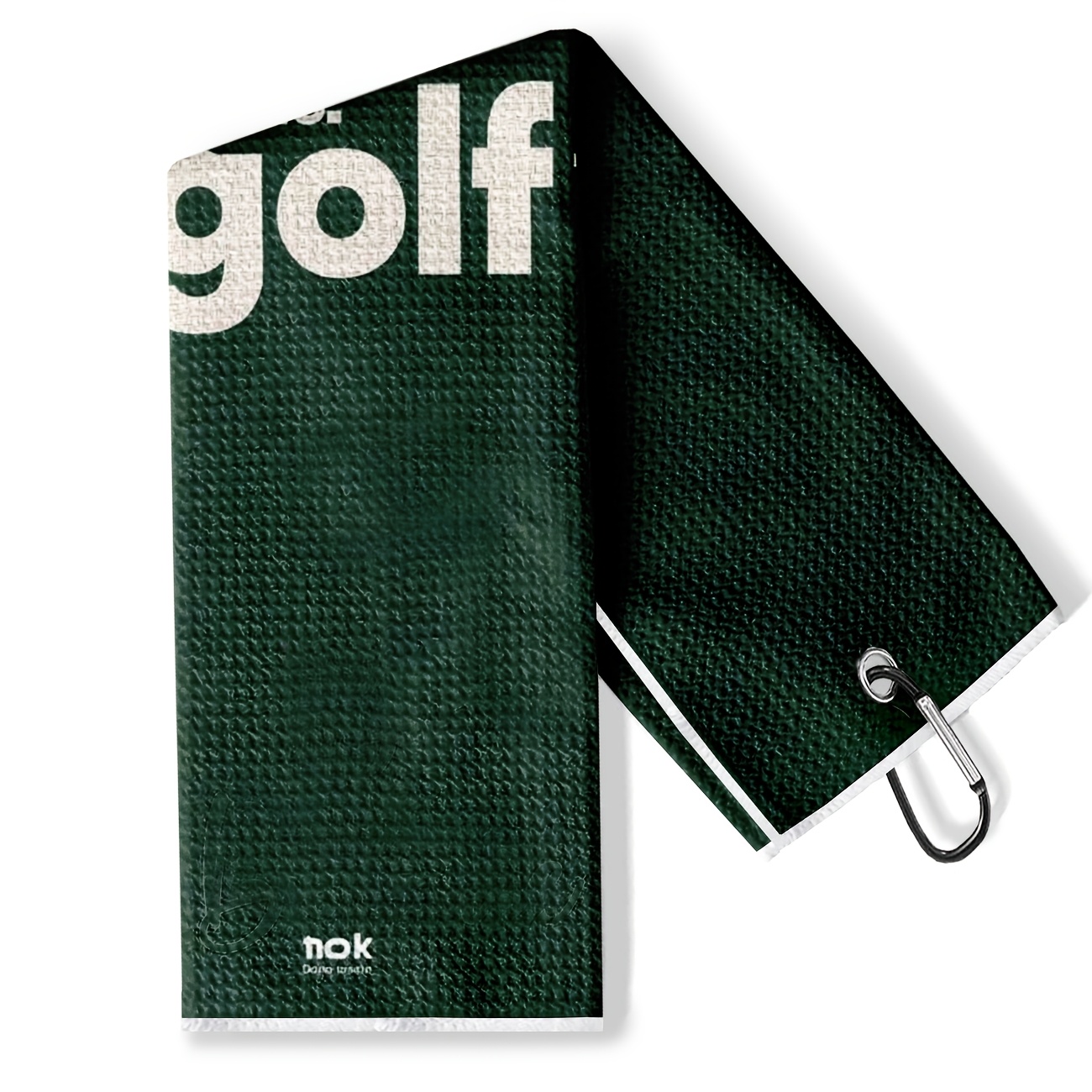TEMU 1pc "thats Golf+" Letter Print Golf Towel, Featuring A Simple Vintage-style "thats Golf+" Letter Print, With A Looped Metal Hook. Made Of Soft