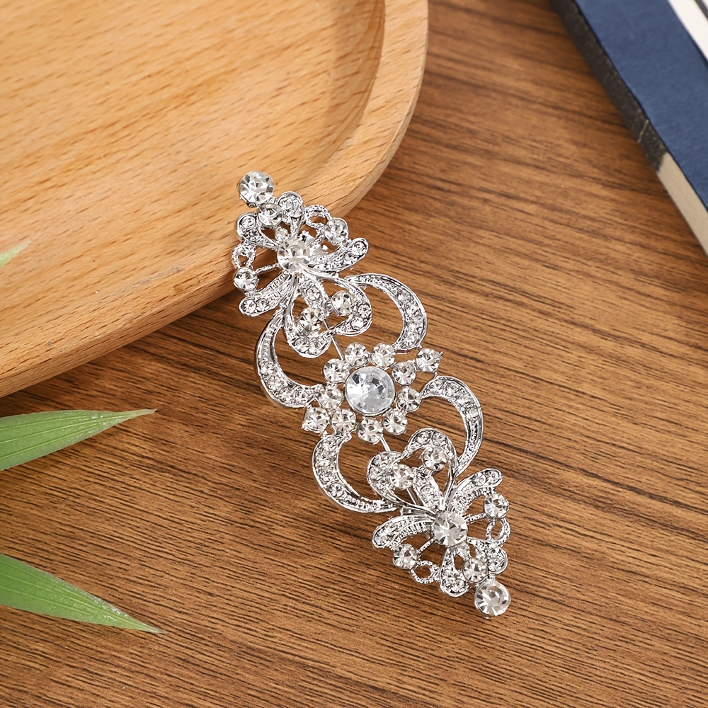 TEMU 1pc Exquisite Shiny Oxide Hollow Pattern Heart Brooch - Multi-functional Additions, Elegant And Versatile Clothing Jewelry For Evening Parties