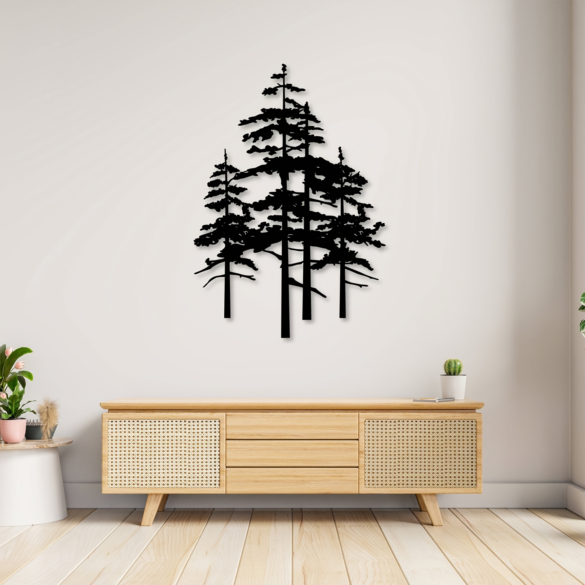 

Pine & Metal - 4- For Home Decor | Living Room, Study, And Holiday Decorations