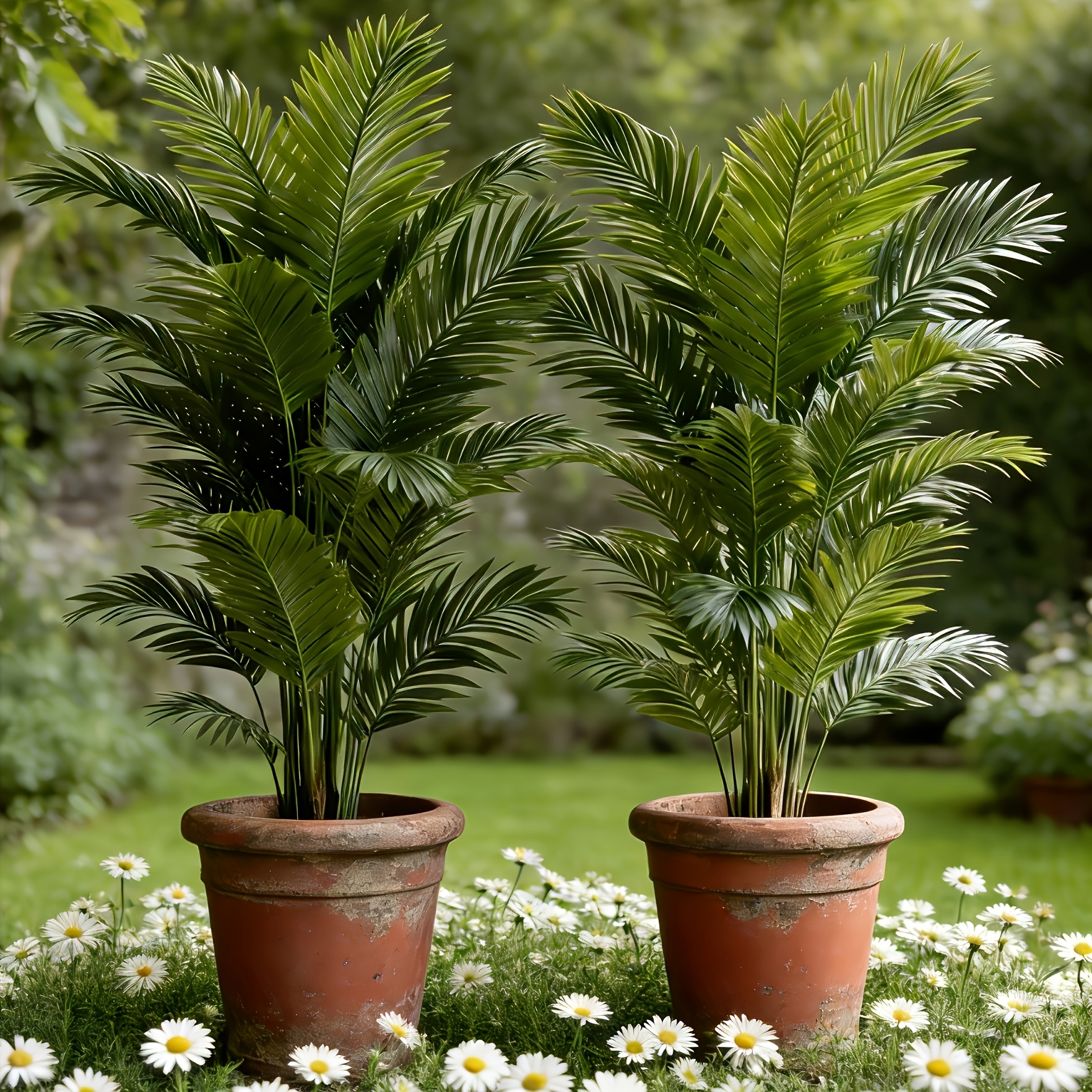 2pcs Ultra Large Outdoor Simulation Green Plant, Beautiful Artificial Palm Tree, Maintenance Free Tropical Style Plant, No Pot, Dense Green Leaves, Suitable for Indoor Gardens, Courtyards, Wedding Photography Props, Hotel Lobbies, Etc
