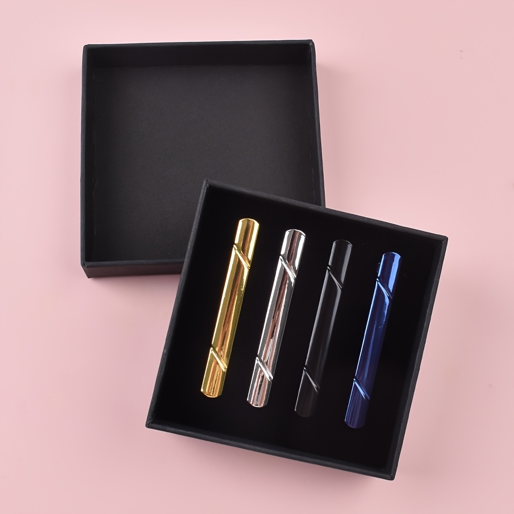 Custom Tie Clips, Laser Engraved, 4pcs Boxed Set