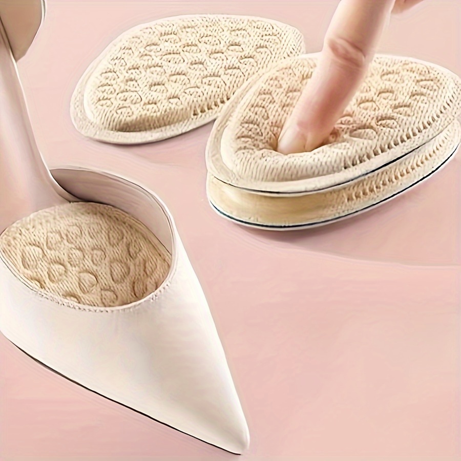 

8pcs Soft Forefoot Cushions For High Heels, Non-slip Pads With Knitted Design, Polyester Fiber - , Ideal For Foot Care, High Heel |flexible Shoe Pads| Shoe Pads