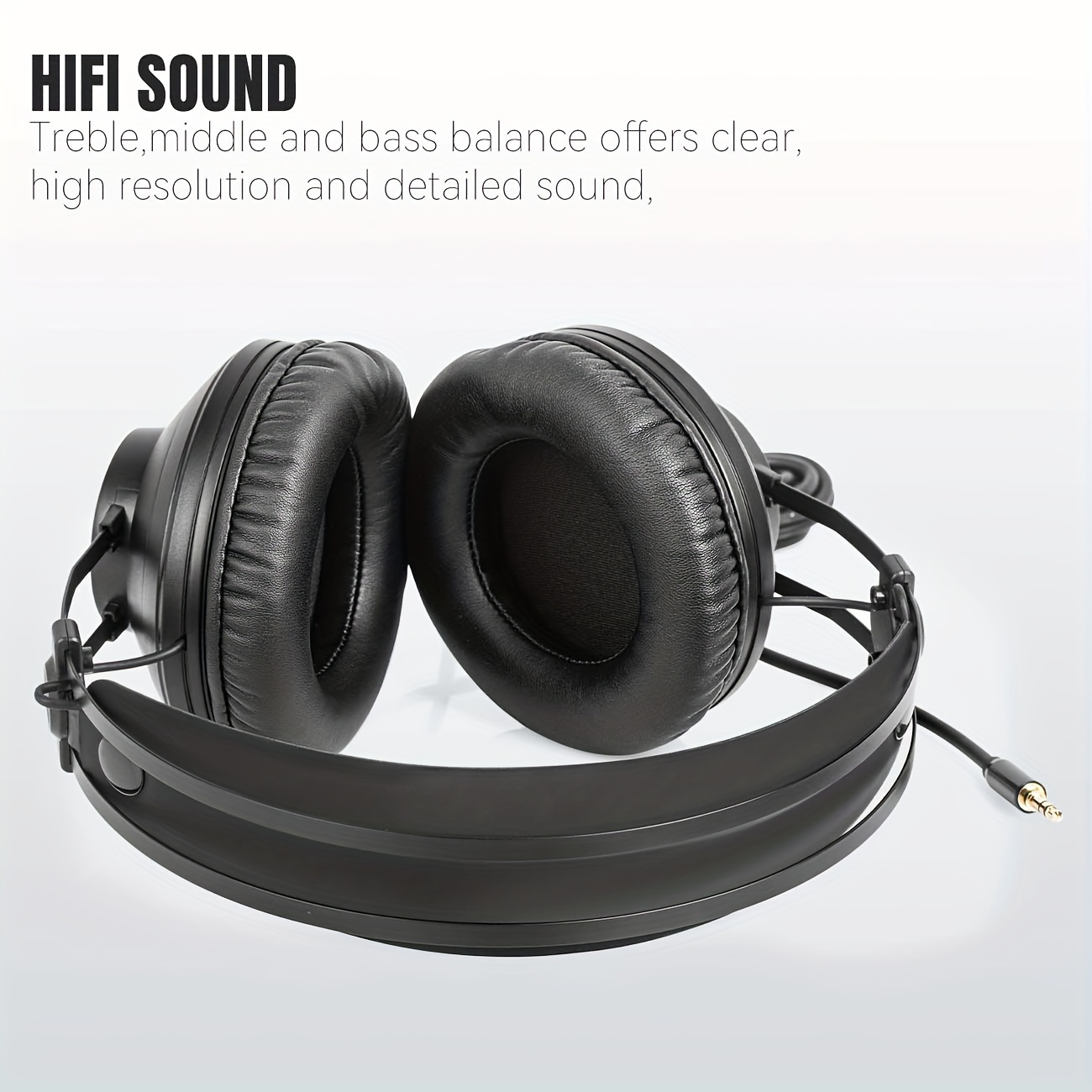 AH02 Studio Headphones Monitor Headphone For Recording Over Ear Noise Canceling For Guitar Cellphone Mixer Amplifier Podcast DJ And Keyboard Pi