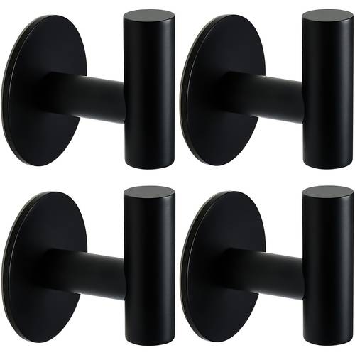 4pcs heavy duty self wall hooks no drill suitable for kitchen bathroom sturdy plastic suitable for towel hooks bath hooks hanging organizers free installation for renters modern minimalist hooks for home storage