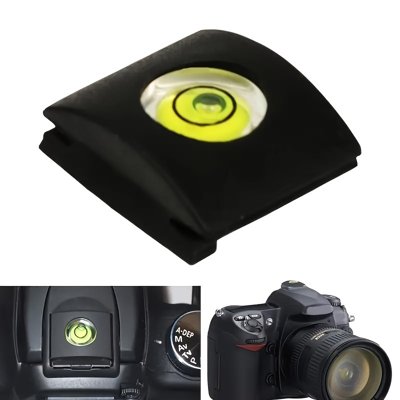 

Niveau à bulle pour Appareil Photo DSLR & Couverture de Protection pour Pieds de Chaleur - Compatible avec , Canon, Casio, Fuji - Plastique , Noir