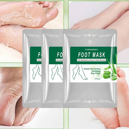 3 stück aloe vera fußmaske, feuchtigkeitsspendende socken für füße, für trockene, raue füße fersen