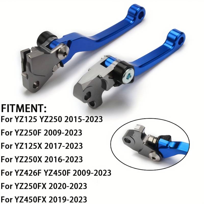 FXCNC Brake & Clutch Lever Set For Yamaha YZ250F YZ426F YZ450F 2009-2023 – Anodized Blue