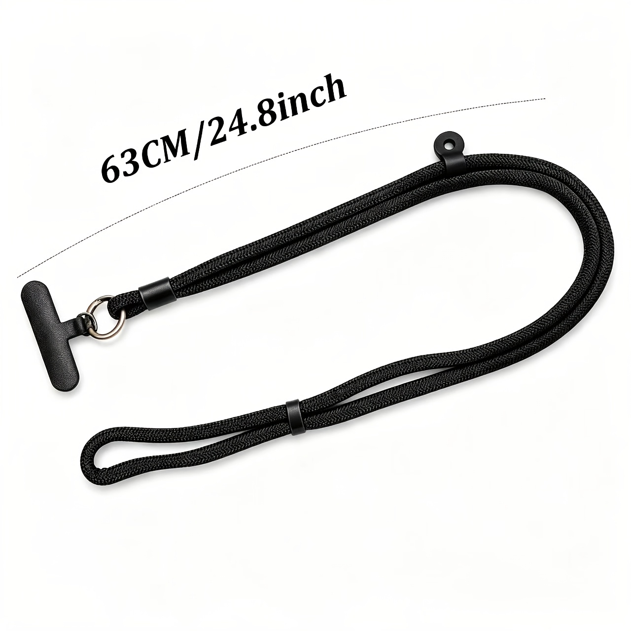 TEMU 1pc Adjustable Crossbody Phone Lanyard, With Detachable Neck Strap And Earphone Holder, Anti-loss Phone Strap Designed For Phone, Keys, Id Card,