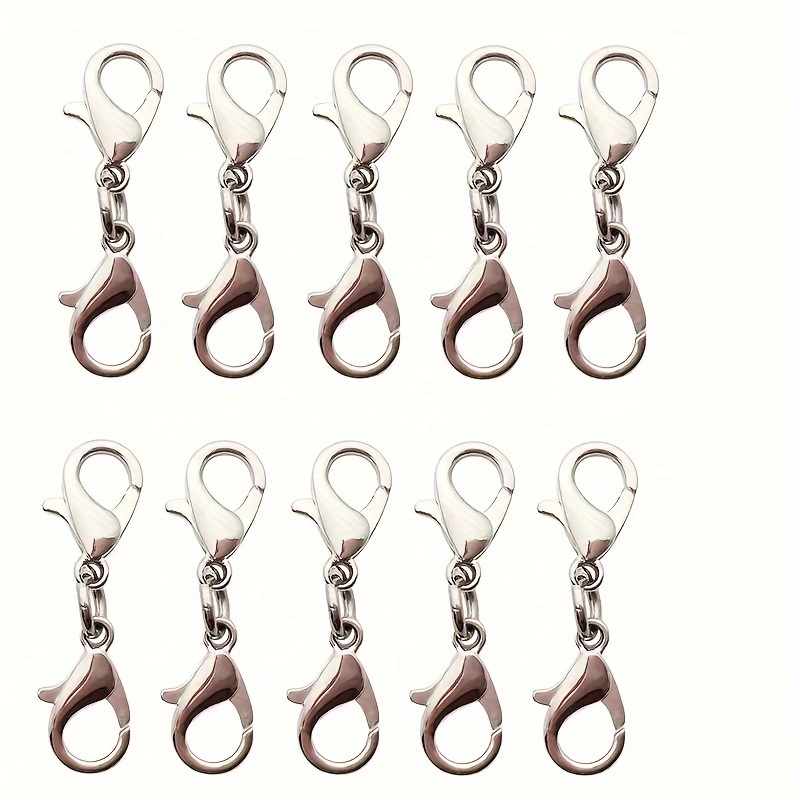 10pcs Double Head Lobster Clasp Necklace Bracelet Connecting Ring Jewelry Double Handmade Additions