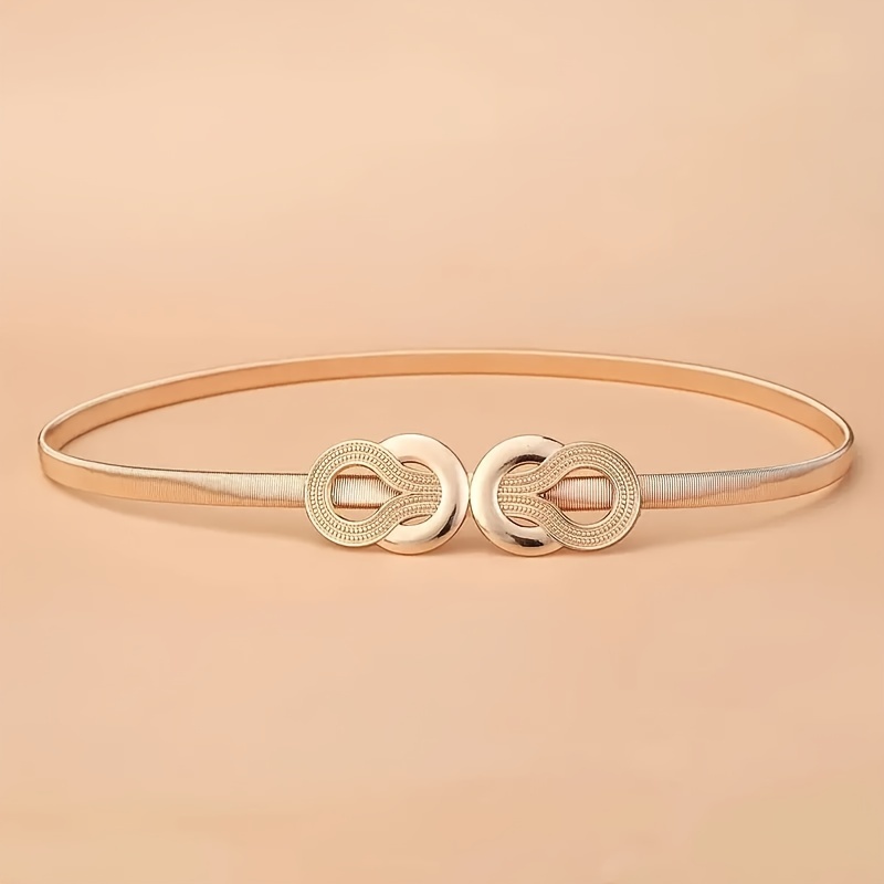 

A Stylish New Summer Belt For Women In Golden Silvery Color With Waistband, Pairing With Dresses, Chain Belt For Spring