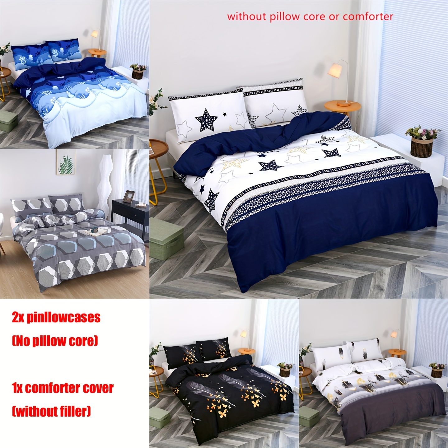 

3pcs Print Duvet Cover Set, Soft And Comfortable, Suitable For Bedroom, (one Duvet Cover + 2 Pillowcases, No )